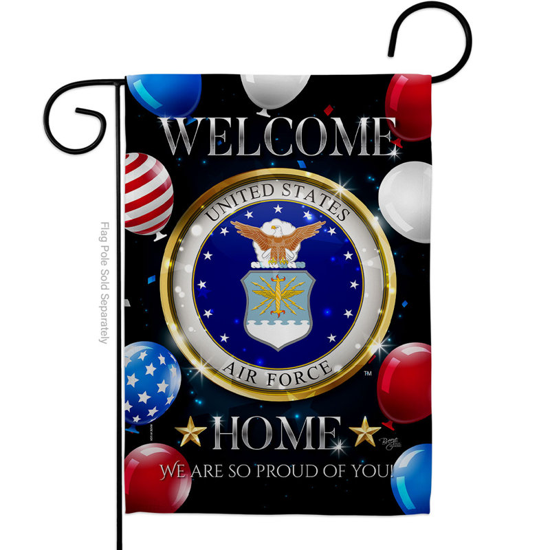 Drapeau de jardin en polyester 18,5 x 13 po Welcome Home