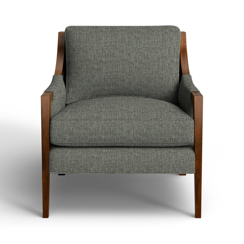 Mikel Upholstered Armchair, Macarena Gray Performance