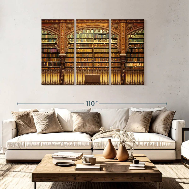 Lilie Old Library, 48" H x 74" W