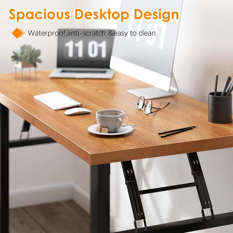Space-Saving Folding Computer Desk For Small Apartments, Effortless Setup And Modern Style
