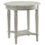 Table de bout charmante en ardoise antique avec tablette et tiroir de rangement classique