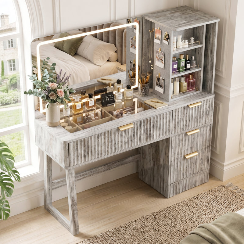47.2' W Makeup Vanity