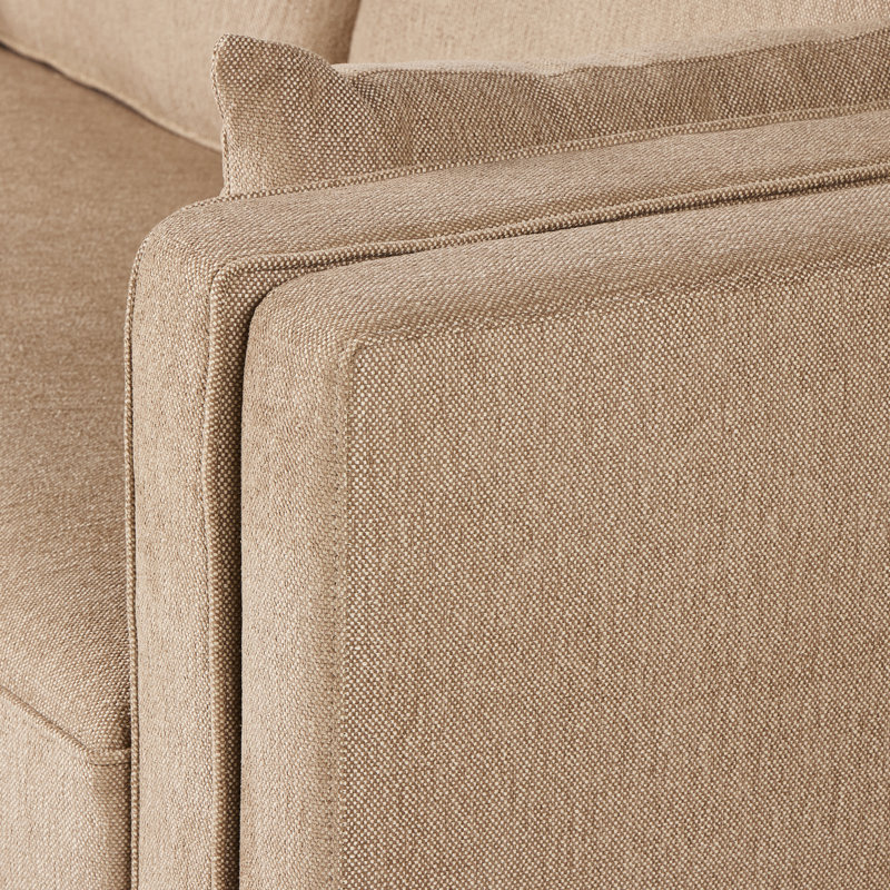 Lawrence Sofa, Nova Taupe 100% Polyester, 34" H x 87" W x 40.5" D
