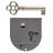 Long Rounded Half Mortise Lock with Skeleton Key