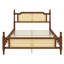 Lit en bois de pin avec tête et pied de lit en rotin-489757541-489757560