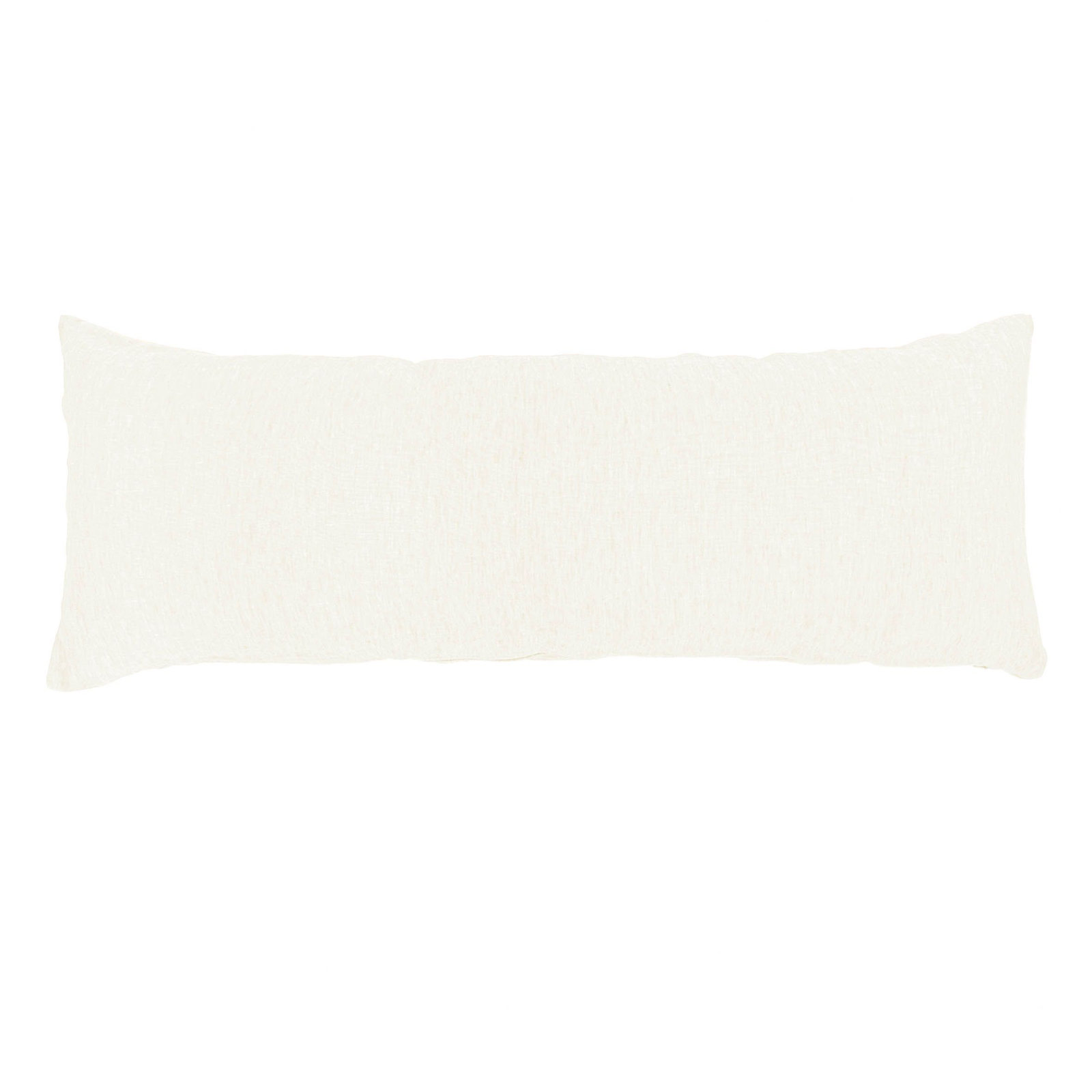100% French Linen Pillow Sham, Cream, Rectangle 16"H x 44"W, Down Alternative