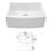 White Farmhouse Sink - 24 X 19 X 10 Inch White Kitchen Sink Ceramic Arch Edge Apron Front Single Bowl Farm Kitchen Sinks