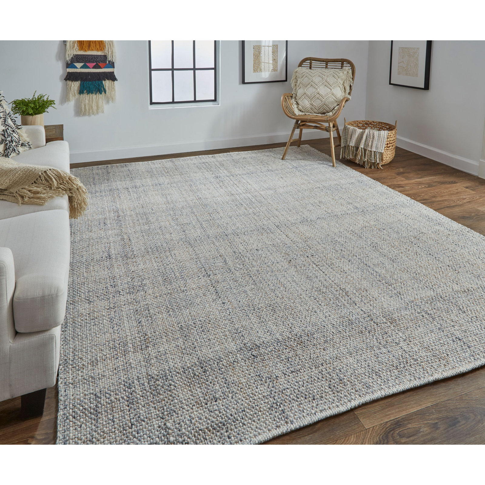 Fleurette Handmade Rug, Rectangle 5' x 8'