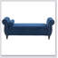 Repose-pieds en velours avec coussin (bleu marine), banc d'entrée multifonctionnel, banc de chambre