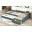Upholstered Double  Daybed With Trundle And Drawer-404993409