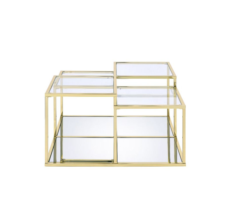 Steel and Tempered Glass Top Coffee Table