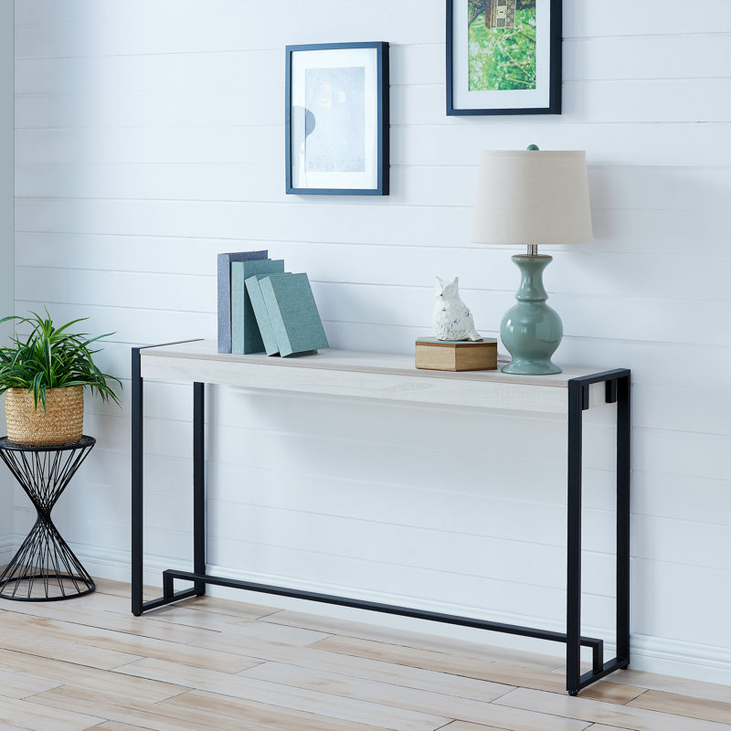 Hermosillo 54'' Console Table, Black, Distressed White