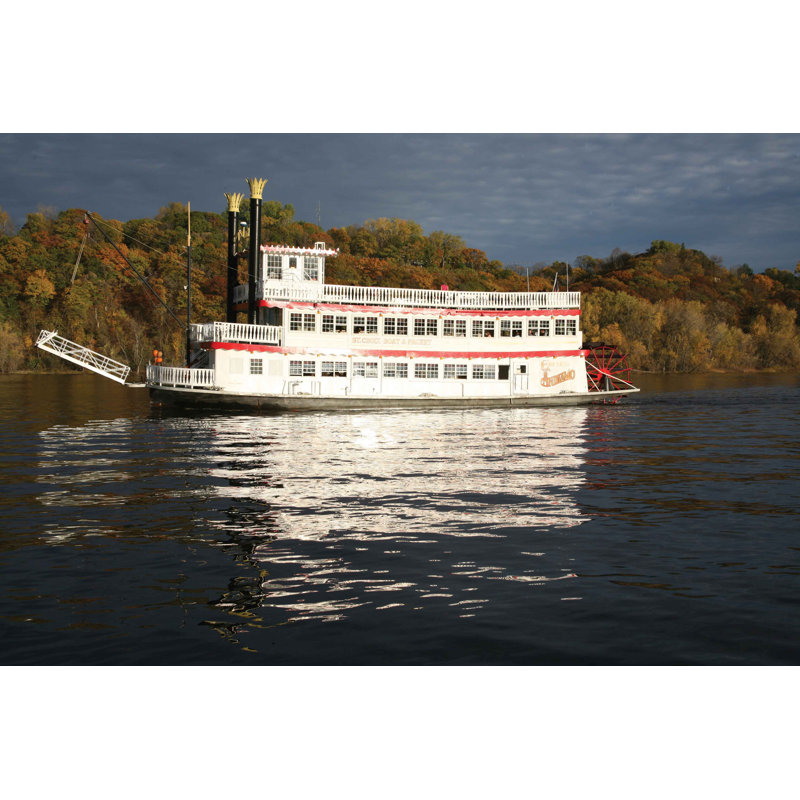 Adhésif décoratif bateau fluvial I, 48 po x 72 po
