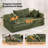Boneless Modern Convertible Sleeper Sofa Stackable Corduroy Sofa Bed-1542392362