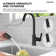 2-Function Single Handle Pull Down Kitchen Faucet with LED Light Base