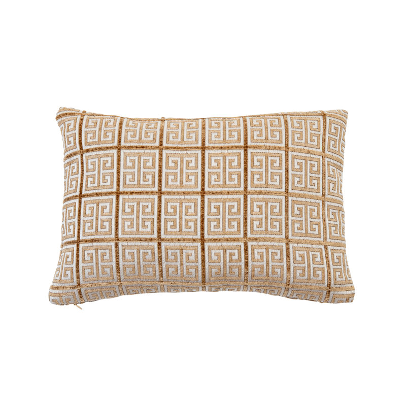 Housse de coussin rectangulaire et insert, 12 po x 18 po, Or