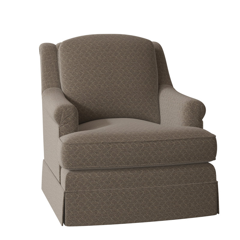 Milan 35.5" Wide Armchair, Stationary, 9508 Hazelnut