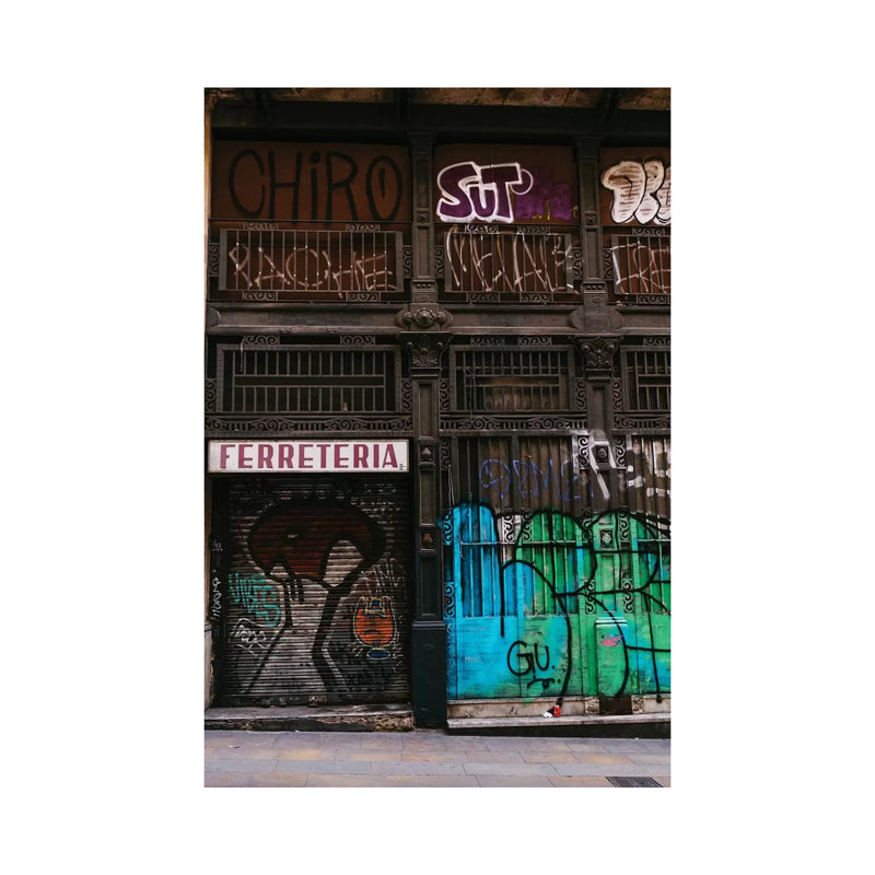Barcelona Graffiti II by Bethany Young - Print on Canvas, 66.04cm H x 45.72cm W x 1.91cm D, Wrapped Canvas