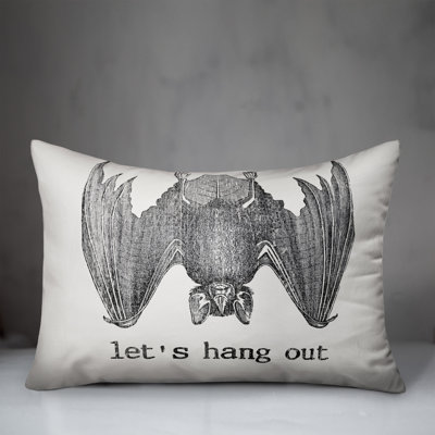  Lets Hang Out Bat Lumbar Pillow