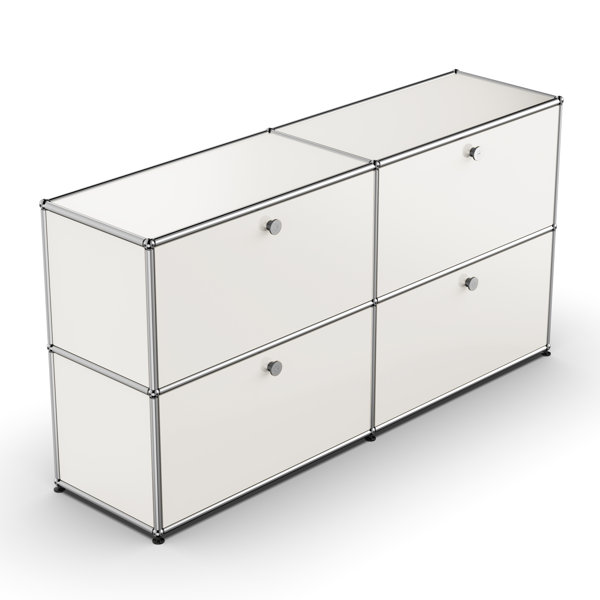 Woen 2 - Shelf Storage Cabinet The Twillery Co. Finish: White