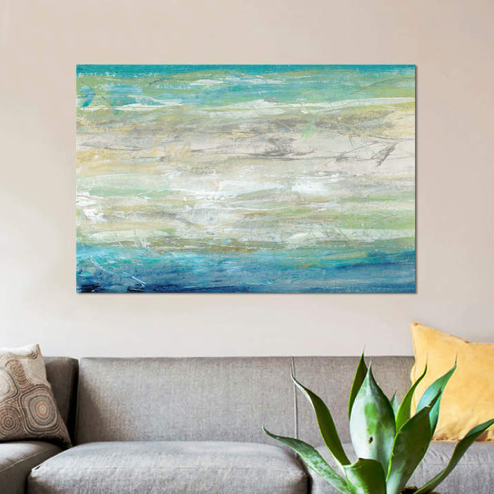 " Wave Length I " by Timothy O' Toole Oil, 18" H x 26" W x 1.5" D, Wrapped Canvas