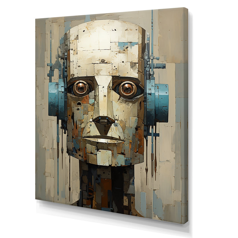 «The Art Of Robotics I» sur toile, H 32 po x l 16 po x P 1 po, Toile tendue