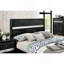 1pc lit contemporain bois massif noir 1pc lit meubles de chambre à coucher Fb