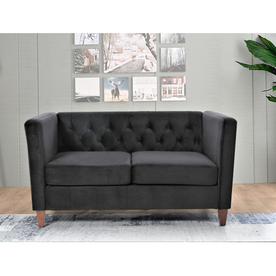 Leeandre 56.7'' Velvet Loveseat