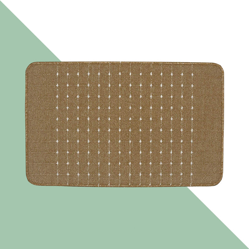 Navya Kitchen Mat, Rectangle 50 x 80cm, Chestnut
