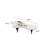 Maesa 54.8" White Faux Marble Top Coffee Table with 3 Steel Legs , free form Living Room Table for Living Room, Office, Balcony
