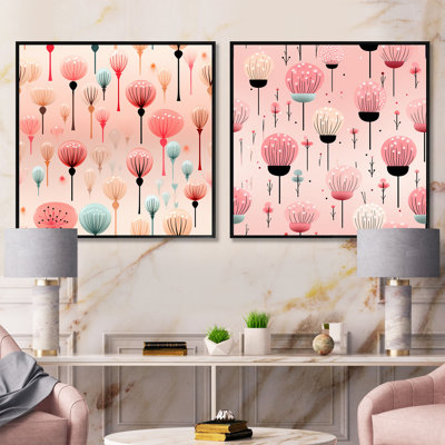 Nicholas - Ensemble de 2 collages carrés abstraits