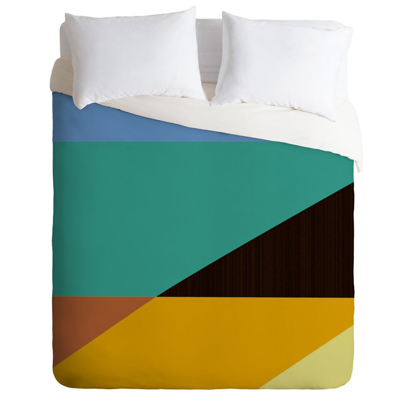 Ensemble de housse de couette Triangle, Couette double / grand et 2 taies décoratives