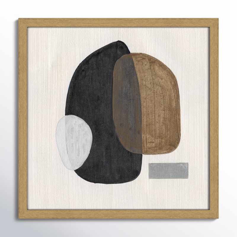 Inola Neutral Stones III Wall Art, 17" H x 17" W, Natural