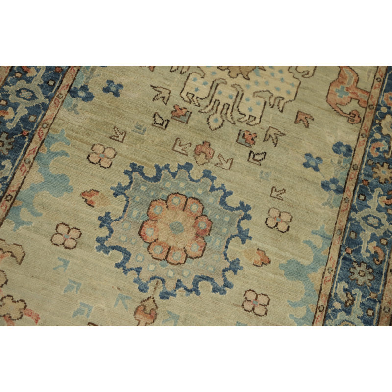 Handmade Ziegler Vegetable Dye Runner Rug 3x12