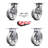 4-Piece Semi Steel Caster Set