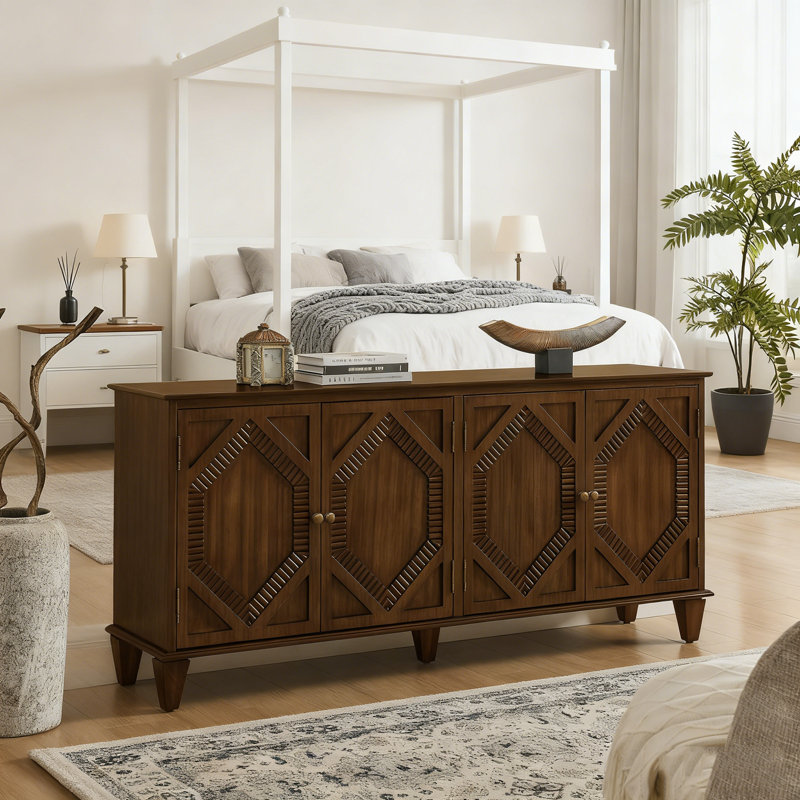 Buffet 65,5 po Mid Century Modern Buffet, Brun