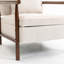 Chaise de rangement, fauteuil d'appoint moderne Mid-Century avec structure en bois, chaises de salon rembourrées avec coussin de taille, fauteuil de lecture pour véranda de chambre à coucher