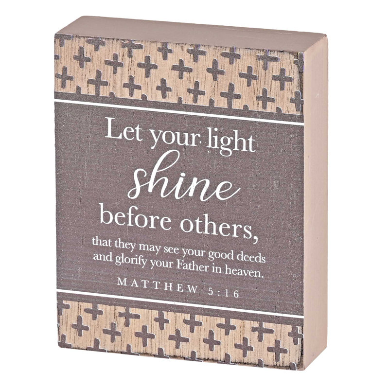 Plaque de table Gotch Let Let Light Shine