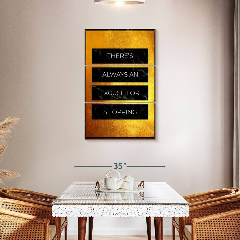 Senne Shopaholic Mantra, 45" H x 28" W