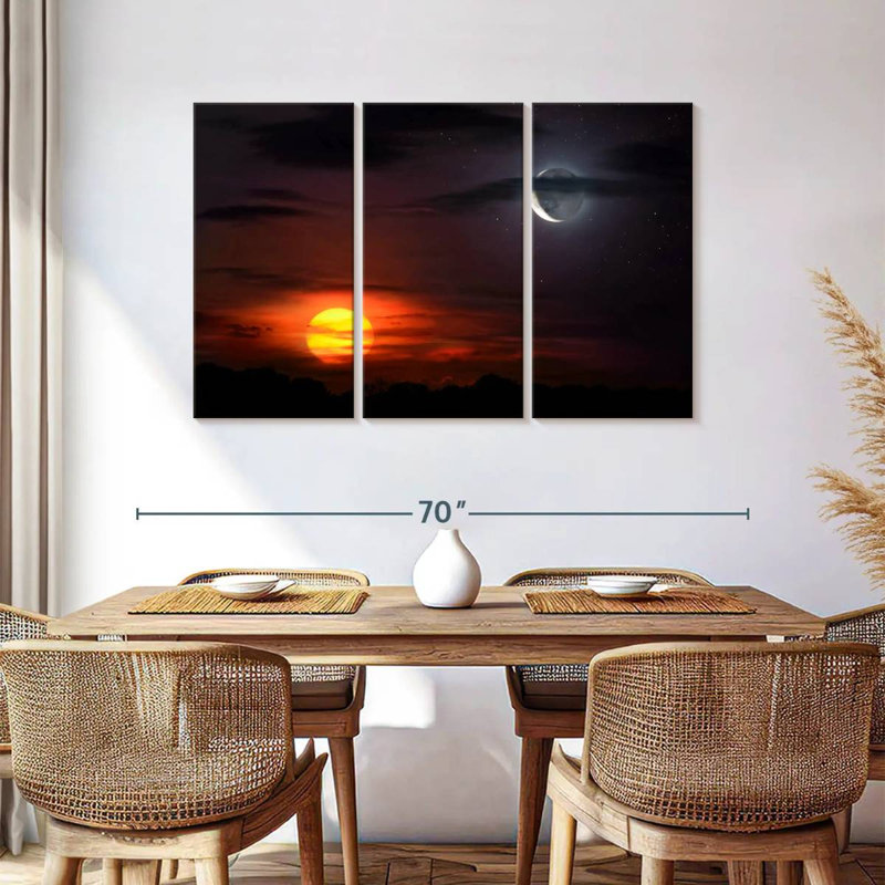Oberle Sunset With Moon, 36" H x 57" W