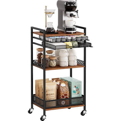 K Cup Holder Rack, Coffee Station Organizer For Nespresso Vertuo Capsule And K Cup Capsule, Multi-Functional Coffee Bar Accessories Organizer With Whe -  17 Stories, 6B1260EEAAF5422A8C216755D6D6D33F