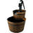 Biloxi Outdoor Wood Metal Weather Resistant Floor Fountain