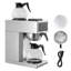 Machine à café commerciale, machine à café 12 tasses avec 2 carafes en verre et 2 plaques chauffantes à décanter, cafetière en acier inoxydable pour restaurant, bureau, café et maison