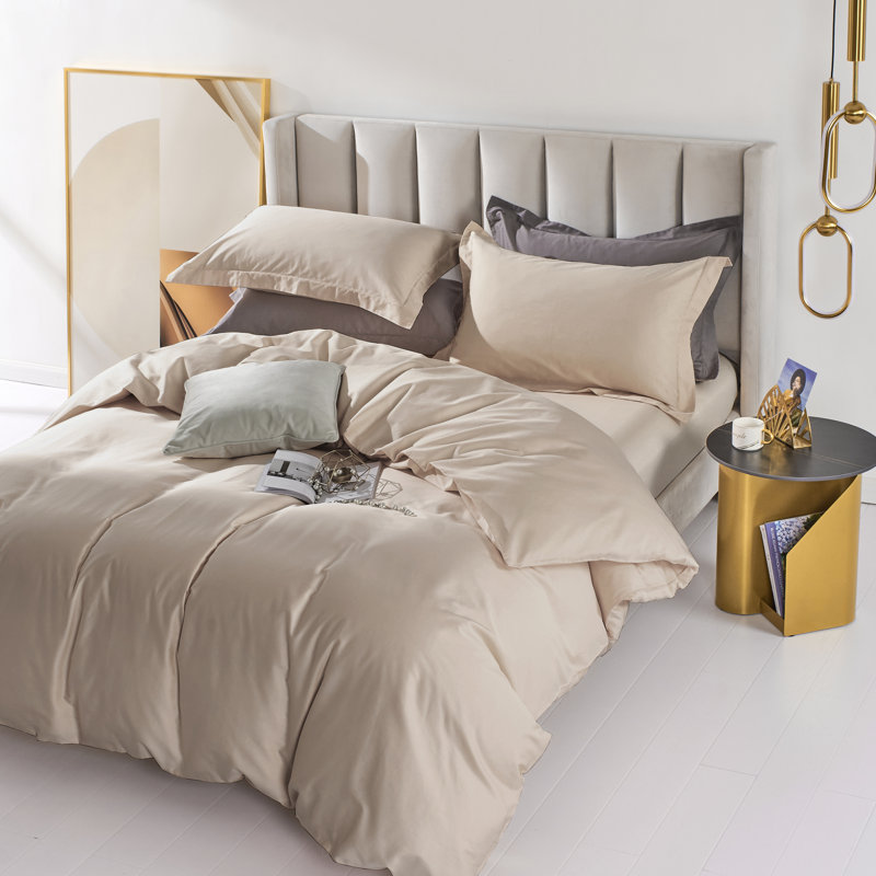 Ensemble de housse de couette en microfibre 3 pièces avec fermeture à glissière et attaches d'angle Solayne, certifié OEKO-TEX
