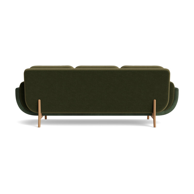 Regatta 90 Sofa, Performance Velvet - Balsam/Bedford - Evergreen, Natural