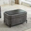 Grand repose-pieds avec rangement en chenille l 30,3 po pour salon, entrée, couloir, gris anthracite