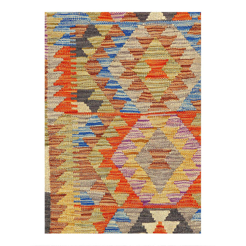 Tissage plat de style tribal de style tribal Pasargad 3 pi 5 po x 4 pi 9 po