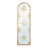Blasius Arched Wood Framed Mirror with Petal Design