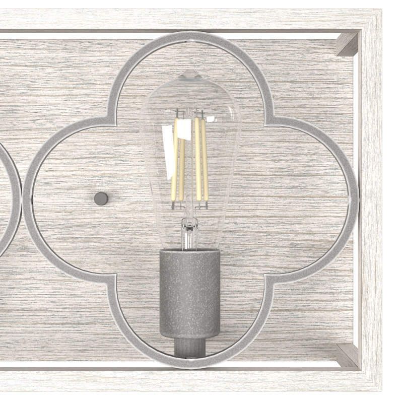 Gablecrest 3 Light Flush Mounted Bathroom Vanity Light, White