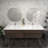 84" Wall-Mounted Double Sink Bathroom Vanity Set-70056035